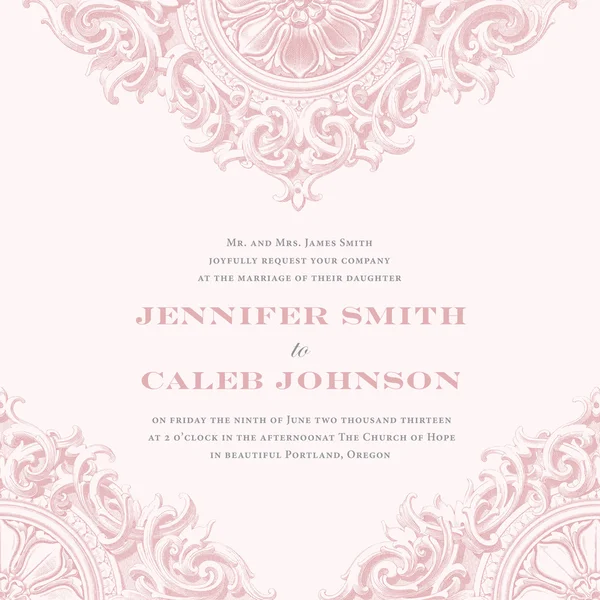 süslü düğün davetiyesi