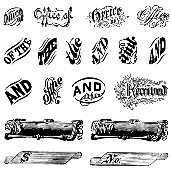 Set de letras Vector Vintage — Archivo Imágenes Vectoriales