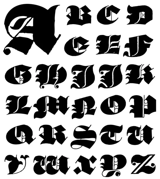 Vektör dekoratif alfabe seti — Stok Vektör