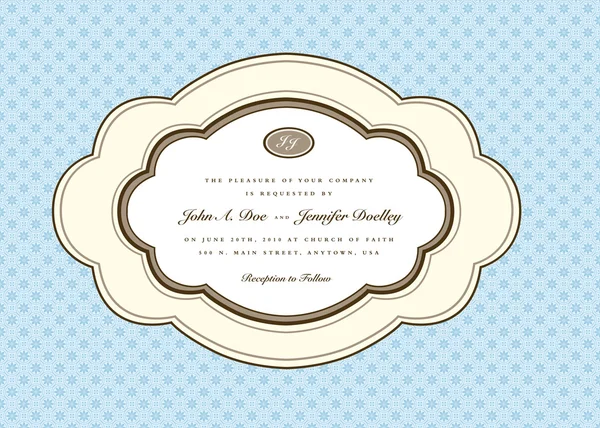 Invitación de boda patrón abstracto — Vector de stock