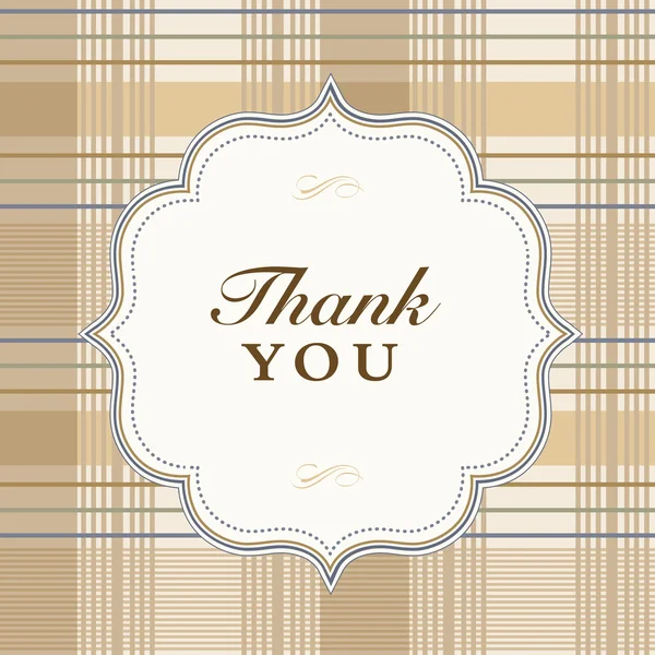 Vector Thank You Frame and Pattern — Stock Vector