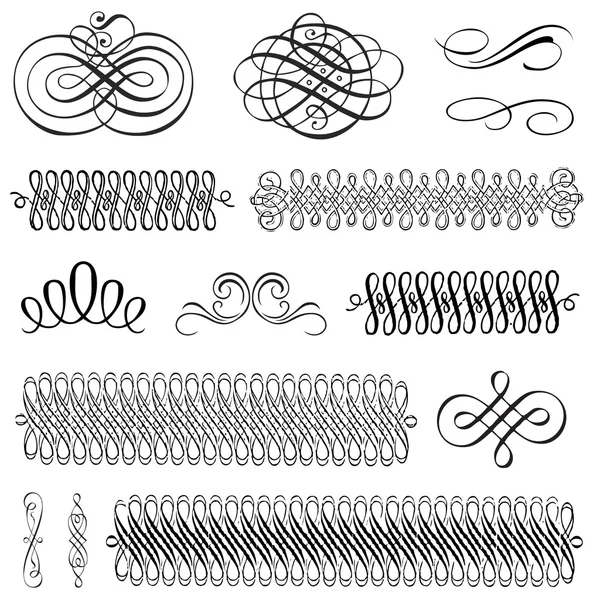 Conjunto de marcos y adornos blancos vectoriales — Archivo Imágenes Vectoriales