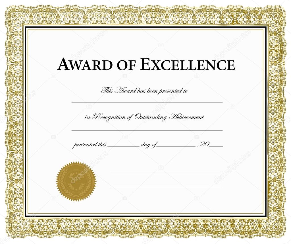 Vector Award Of Excellence Certificate Vector Image By C Createfirst Vector Stock Vector Award Of Excellence Certificate Vector Image By C Createfirst Vector Stock