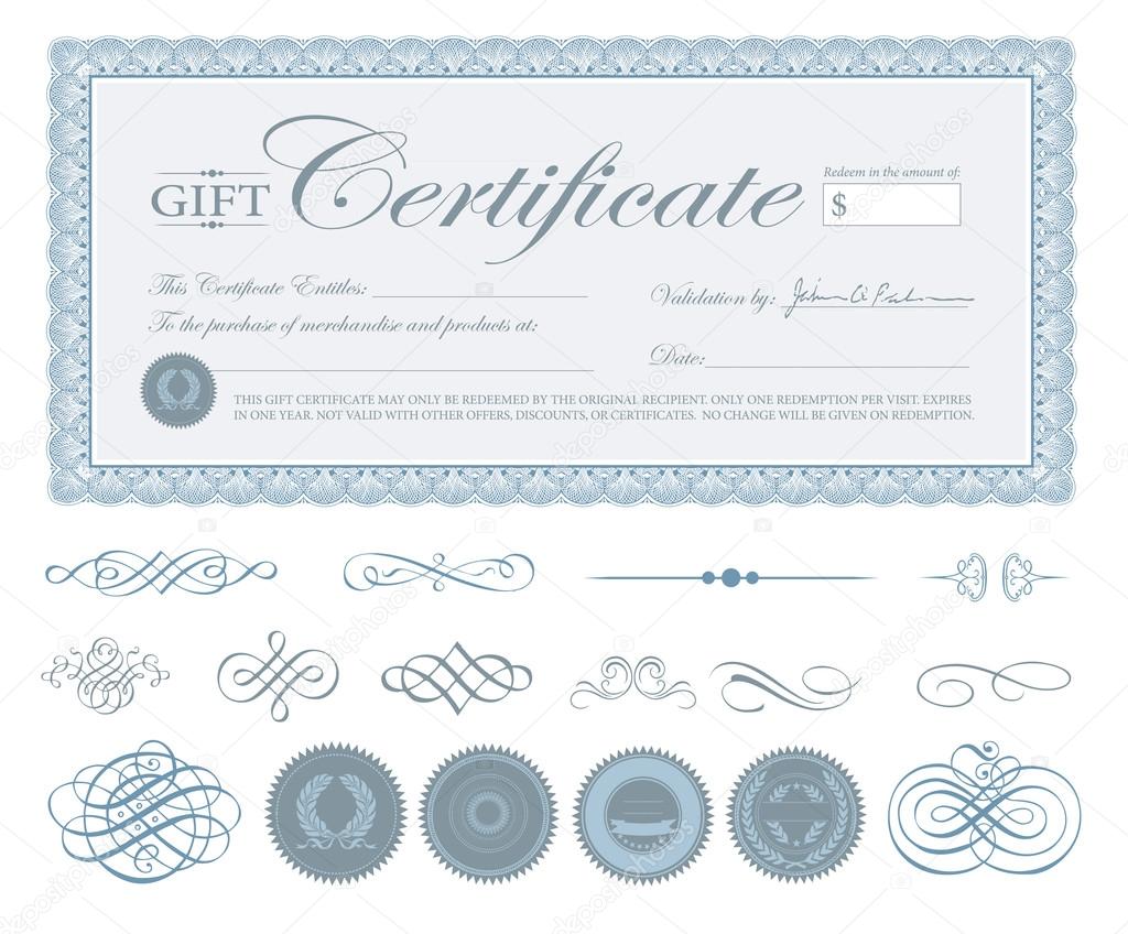 Vector Gift Certificate blue
