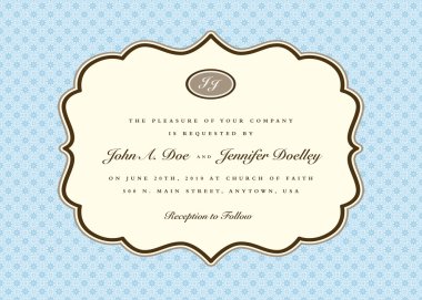 Klasik düğün davetiyesi