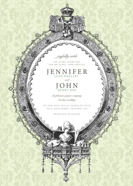 Victoria vektör çerçeve ve desen