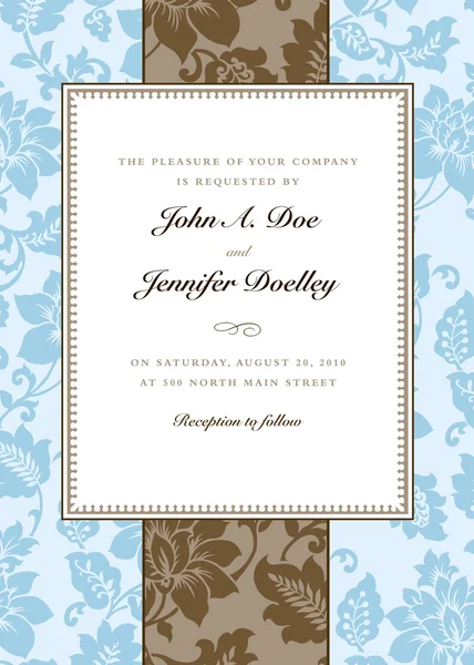 Plantilla de invitación de boda — Vector de stock