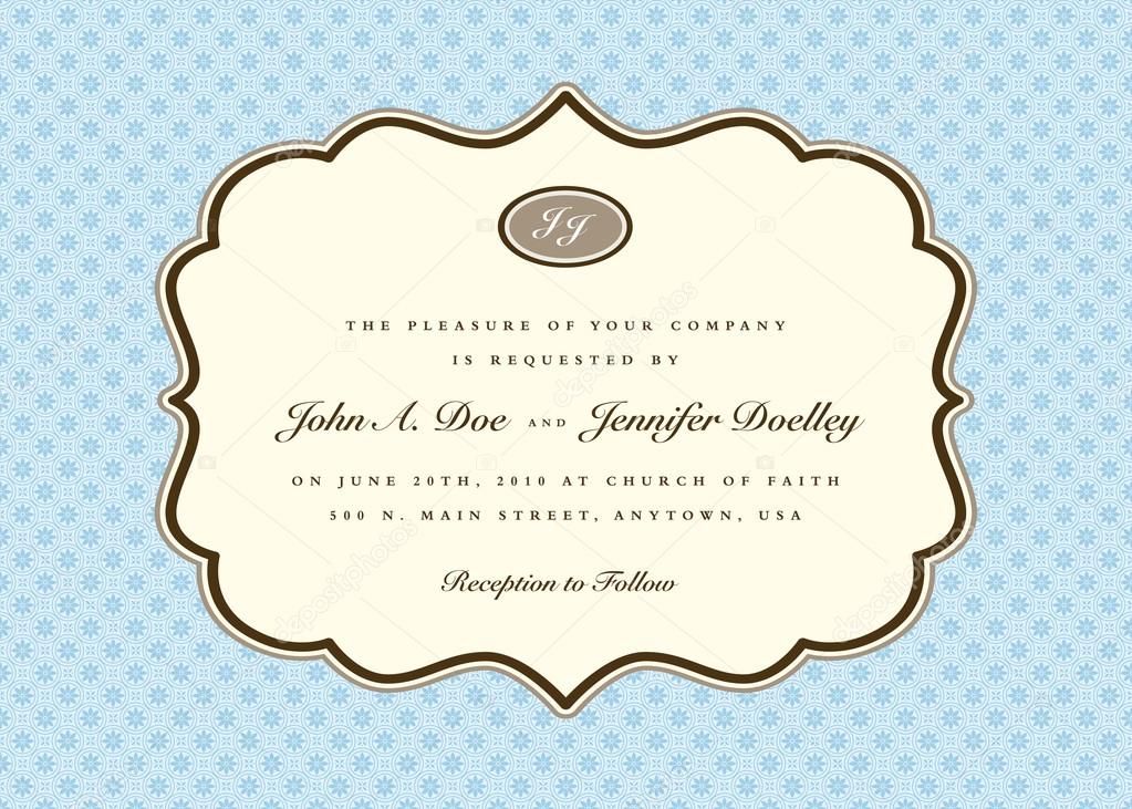 classic wedding invitation