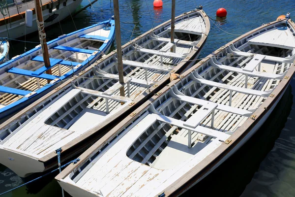 Wooden boats on sea — Stock Photo, Image