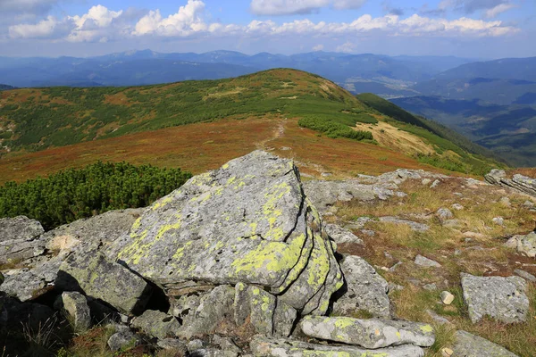 Stare Kamienie Szczycie Góry Karpatach Ukraina — Zdjęcie stockowe