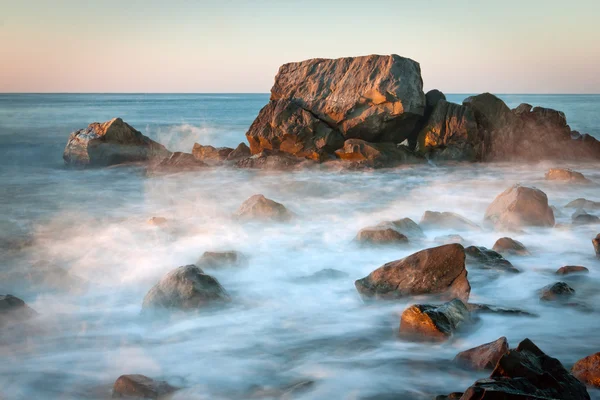 Cena do mar no início da manhã — Fotografia de Stock