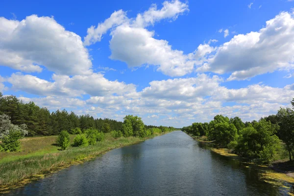 Sommerszene auf dem Fluss — Stockfoto