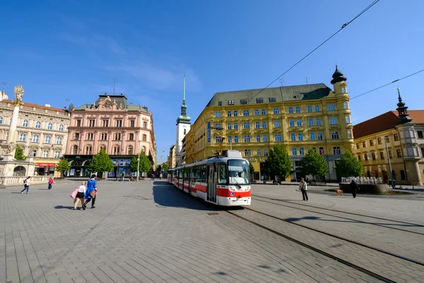 Centrala torget i gamla stan i Brno — Stockfoto