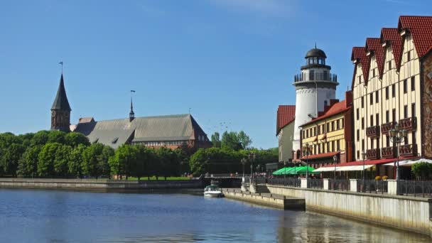 Fish village in Kaliningrad city — Stock Video