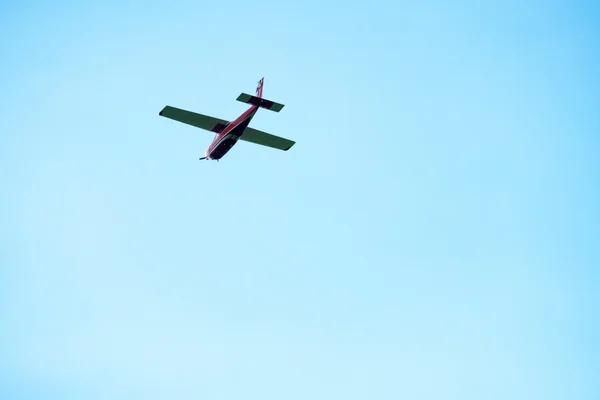 Propeller small air plane in the sky — Stock Photo, Image