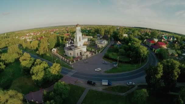 夏の中央ロシアの田園風景の空中風景 — ストック動画