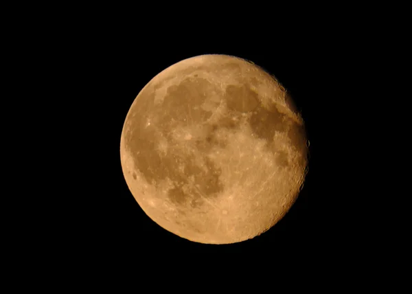 Lua cheia no céu negro — Fotografia de Stock