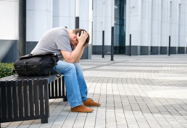 Triste ritratto uomo di mezza età — Foto Stock