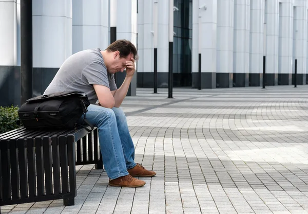 Triste homem de meia idade retrato — Fotografia de Stock