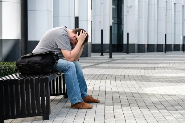 Triste ritratto uomo di mezza età — Foto Stock