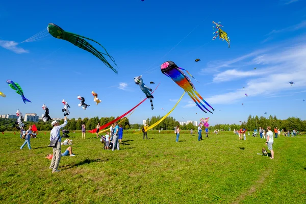 Kite festival in Moskou — Stockfoto