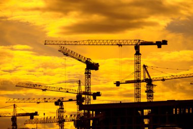 Şafakta inşaat alanı