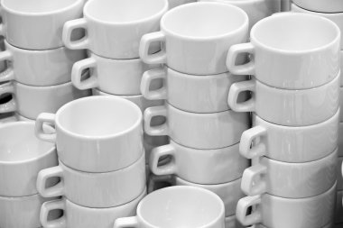 Fazla beyaz boş bardak