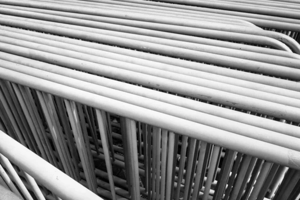 Many metal railings arranged together — Stock Photo, Image