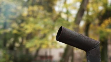 Köyde dumanlı boru