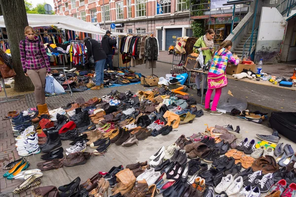 Flea market Waterlooplein in Amsterdam — Stock Photo, Image