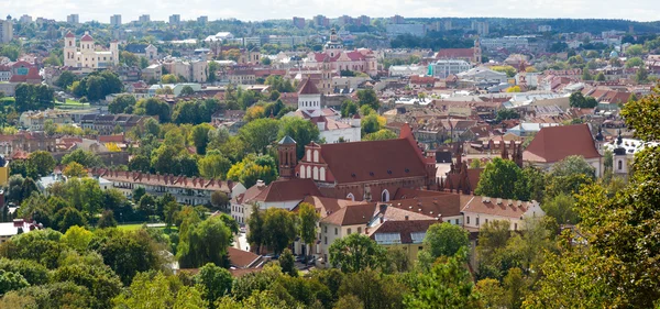 Vilnius kent Panoraması Üstten Görünüm — Stok fotoğraf