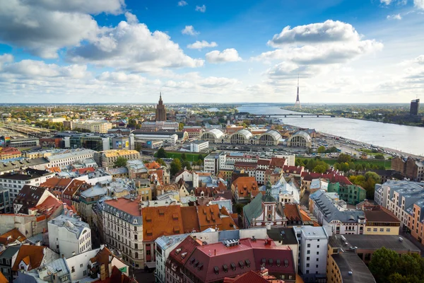 Vista superior de la ciudad vieja de Riga —  Fotos de Stock
