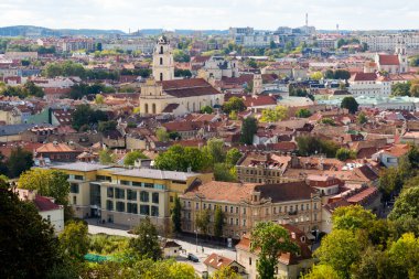 Vilnius kent Panoraması Üstten Görünüm