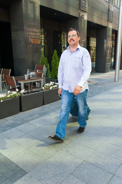 Middle age manager walking — Stock Photo, Image