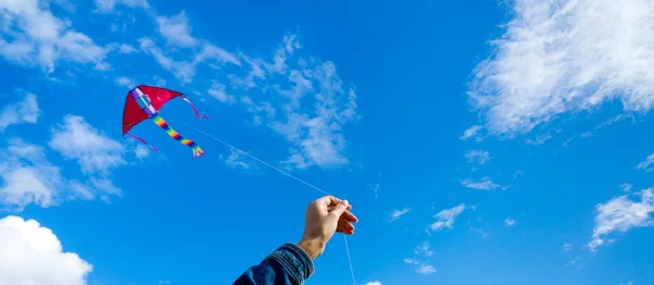 Handen met kite — Stockfoto