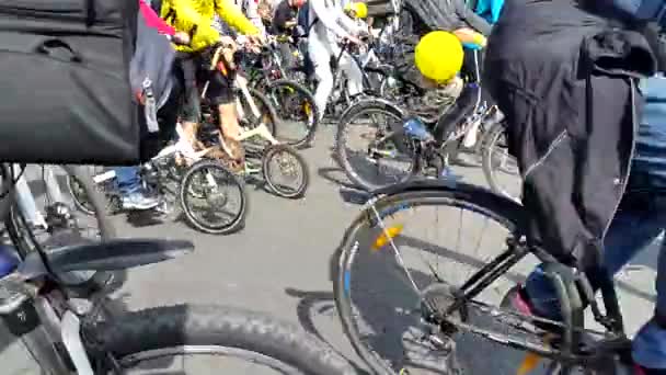 Fiets parade — Stockvideo