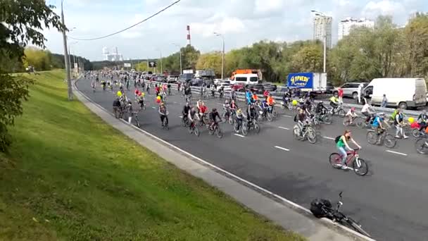 Parada rowerówparata di moto — Wideo stockowe