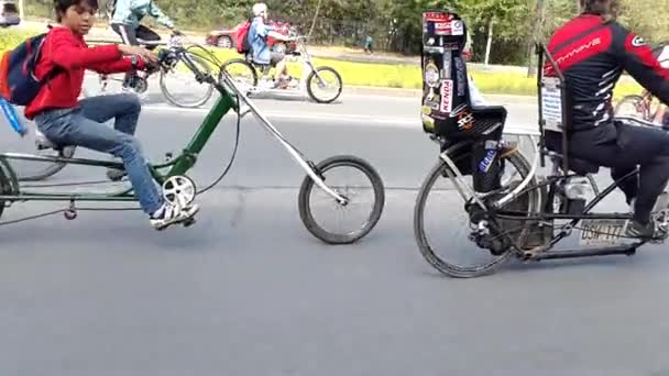 Desfile de bicicleta — Vídeo de Stock