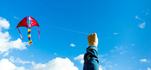 Handen met kite — Stockfoto