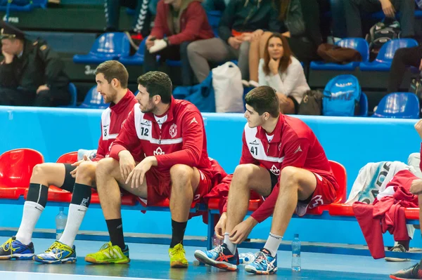 Jogadores de handebol — Fotografia de Stock