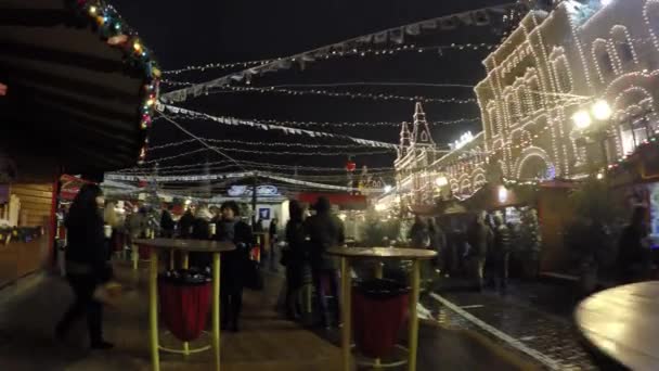Feria de Navidad en la plaza roja — Vídeos de Stock