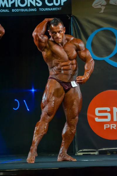 Atleten deltager i Bodybuilding Champions Cup - Stock-foto