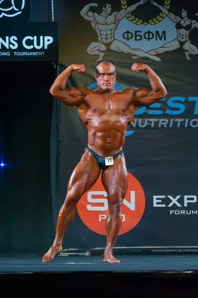 Atleta participa da Copa dos Campeões de Musculação — Fotografia de Stock