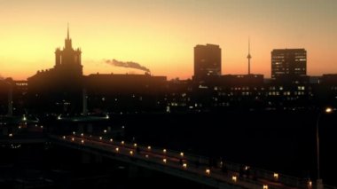 Vilnius, Litvanya eski şehir günbatımı