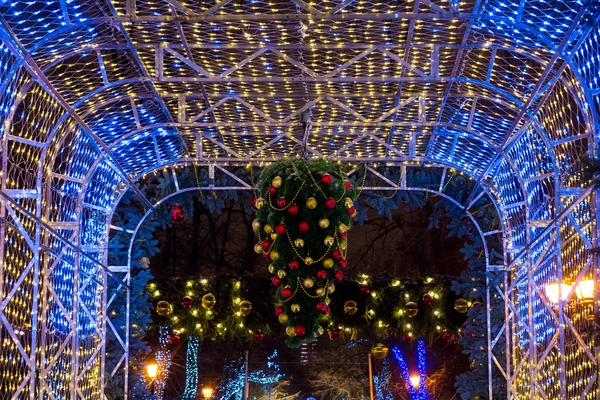 Iluminação decorações de Natal — Fotografia de Stock