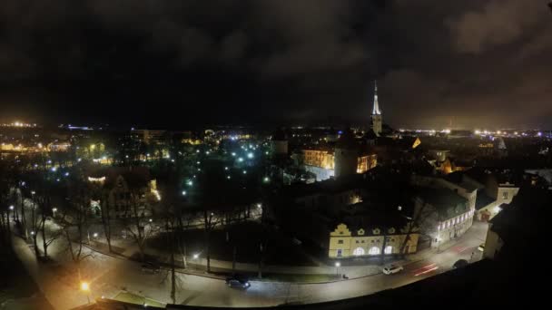 Lapso de tempo da cidade velha de Tallinn — Vídeo de Stock