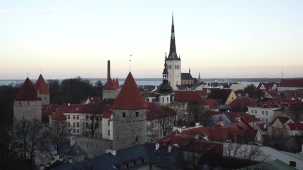 Oude stad van Tallinn, Estland — Stockvideo