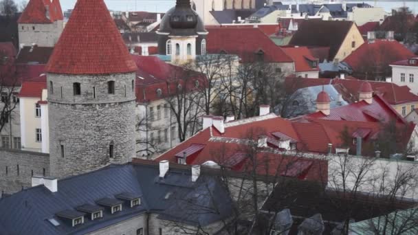 Таллинн, старый город Эстонии — стоковое видео
