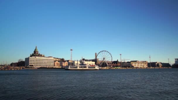 Day time Helsinki harbor — Stock Video