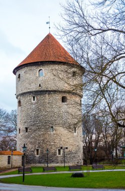 Eski Tallinn şehir Ortaçağ kulesinde